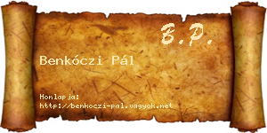 Benkóczi Pál névjegykártya