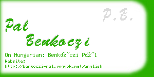 pal benkoczi business card